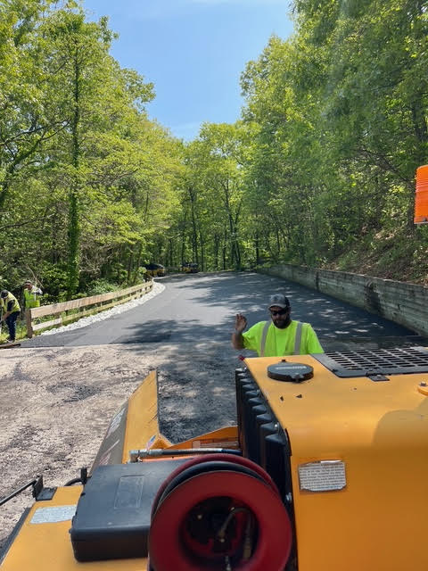 Road paving in progress